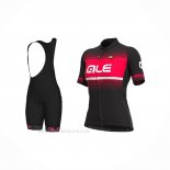 2021 Ropa Ciclismo Mujer ALE Rojo Mangas Corta y Culotte Corto