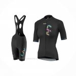 2021 Ropa Ciclismo Mujer Liv Negro Mangas Corta y Culotte Corto
