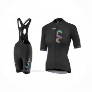 2021 Ropa Ciclismo Mujer Liv Negro Mangas Corta y Culotte Corto