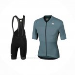2021 Ropa Ciclismo Sportful Gris Mangas Corta y Culotte Corto