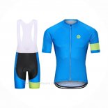 2021 Ropa Ciclismo Steep Azul Verde Mangas Corta y Culotte Corto