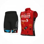 2022 Chalecos Cortavientos Bahrain Victorious Rojo Mangas Corta y Culotte Corto