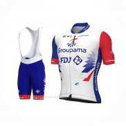 2022 Ropa Ciclismo Groupama FDJ Rojo Azul Mangas Corta y Culotte Corto