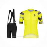 2022 Ropa Ciclismo Scott Amarillo Mangas Corta Y Culotte Corto(1)