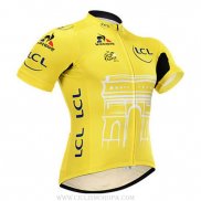 2015 Ropa Ciclismo Tour De France Amarillo Mangas Corta y Culotte Corto