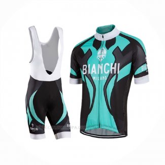 2016 Ropa Ciclismo Bianchi Negro Azur Mangas Corta y Culotte Corto