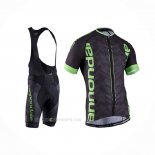 2016 Ropa Ciclismo Cannondale Verde Negro Mangas Corta y Culotte Corto