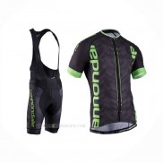 2016 Ropa Ciclismo Cannondale Verde Negro Mangas Corta y Culotte Corto