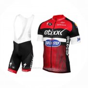 2016 Ropa Ciclismo Etixx Quick Step Rojo Negro Mangas Corta y Culotte Corto