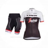 2016 Ropa Ciclismo Mujer Trek Negro Rojo Mangas Corta y Culotte Corto