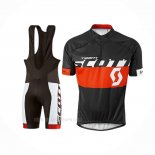 2016 Ropa Ciclismo Scott Negro Rojo Mangas Corta Y Culotte Corto