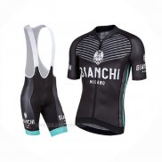 2017 Ropa Ciclismo Bianchi Milano Azur Negro Mangas Corta y Culotte Corto
