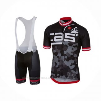 2017 Ropa Ciclismo Castelli Attacco Negro Mangas Corta y Culotte Corto