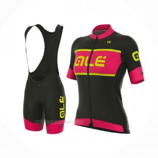 2017 Ropa Ciclismo Mujer ALE Negro Rojo Mangas Corta y Culotte Corto