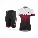 2017 Ropa Ciclismo Mujer Scott Fucsia Mangas Corta y Culotte Corto