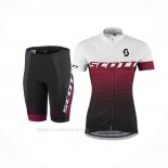 2017 Ropa Ciclismo Mujer Scott Fucsia Mangas Corta y Culotte Corto
