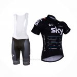 2017 Ropa Ciclismo Sky Negro Mangas Corta y Culotte Corto