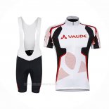 2018 Ropa Ciclismo Vaude Blanco Rojo Mangas Corta y Culotte Corto