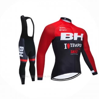 2021 Ropa Ciclismo BH Templo Rojo Negro Mangas Largas y Culotte Lunga