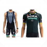 2021 Ropa Ciclismo Bora-Hansgrone Mundo Campeon Mangas Corta y Culotte Corto