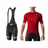 2021 Ropa Ciclismo Giro d'Italia Rojo Mangas Corta y Culotte Corto
