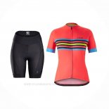 2021 Ropa Ciclismo Mujer Bontrage Naranja Mangas Corta y Culotte Corto