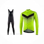 2021 Ropa Ciclismo Nalini Verde Mangas Largas Y Culotte Lunga
