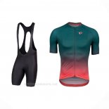 2021 Ropa Ciclismo Pearl Izumi Verde Rosa Mangas Corta y Culotte Corto