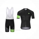 2021 Ropa Ciclismo Steep Negro Verde Mangas Corta y Culotte Corto