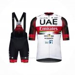 2021 Ropa Ciclismo UAE Negro Blanco Rojo Mangas Corta y Culotte Corto