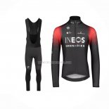2022 Ropa Ciclismo INEOS Grenadiers Rojo Negro Mangas Largas y Culotte ioui010