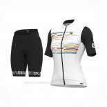 2022 Ropa Ciclismo Mujer ALE Rosa Blanco Mangas Corta y Culotte Corto