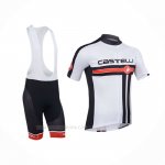 2013 Ropa Ciclismo Castelli Blanco Mangas Corta y Culotte Corto