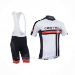 2013 Ropa Ciclismo Castelli Blanco Mangas Corta y Culotte Corto