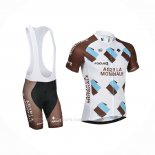2014 Ropa Ciclismo Ag2rla Marron Mangas Corta y Culotte Corto