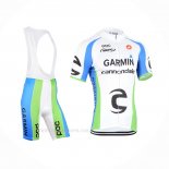 2015 Ropa Ciclismo Cannondale Verde Blanco Mangas Corta y Culotte Corto
