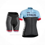 2015 Ropa Ciclismo Trek Azul Negro Mangas Corta y Culotte Corto