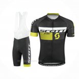 2016 Ropa Ciclismo Scott Negro Amarillo Mangas Corta Y Culotte Corto(1)