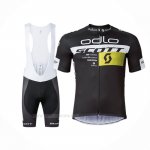 2016 Ropa Ciclismo Scott Negro Amarillo Mangas Corta Y Culotte Corto