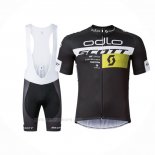 2016 Ropa Ciclismo Scott Negro Amarillo Mangas Corta Y Culotte Corto