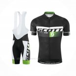 2016 Ropa Ciclismo Scott Negro Verde Mangas Corta Y Culotte Corto