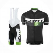 2016 Ropa Ciclismo Scott Negro Verde Mangas Corta Y Culotte Corto