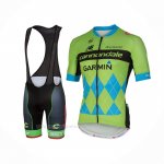 2017 Ropa Ciclismo Cannondale Verde Azul Mangas Corta y Culotte Corto