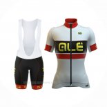2017 Ropa Ciclismo Mujer ALE Blanco Mangas Corta y Culotte Corto
