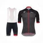 2018 Ropa Ciclismo Tour De Suisse Helvetia Negro Rojo Mangas Corta y Culotte Corto