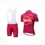 2019 Ropa Ciclismo Katusha Alpecin Rojo Mangas Corta y Culotte Corto