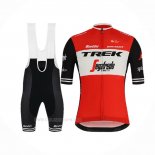 2019 Ropa Ciclismo Trek Segafredo Rojo Blanco Mangas Corta y Culotte Corto