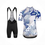 2020 Ropa Ciclismo Assos Erlkoenig Azul Blanco Mangas Corta y Culotte Corto