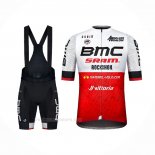 2021 Ropa Ciclismo BMC Blanco Rojo Mangas Corta y Culotte Corto