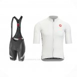 2021 Ropa Ciclismo Castelli Blanco Mangas Corta y Culotte Corto